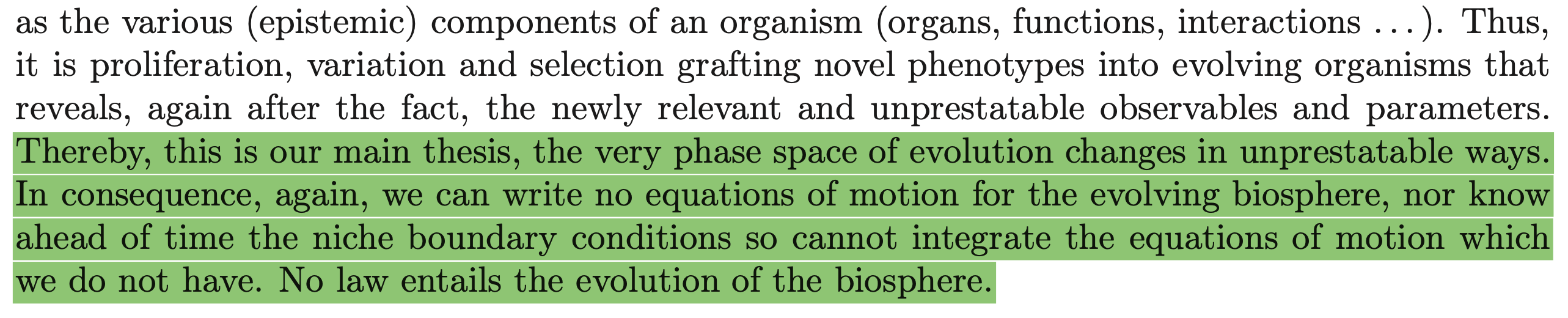 Could There Be Laws Of Biology?